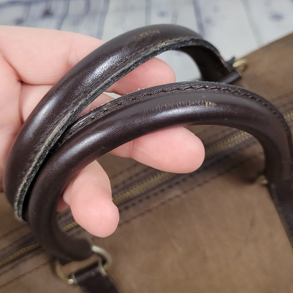 CHRISTIAN DIOR | vintage debossed suede monogram luxury trotter boston bag - Picture 8 of 16